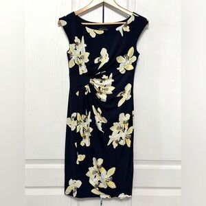 Connected Apparel Women's Faux Wrap Floral Print Mini Dress Size 4‎ Petite